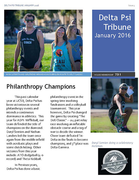 Delta Psi Newsletter - Winter 2016